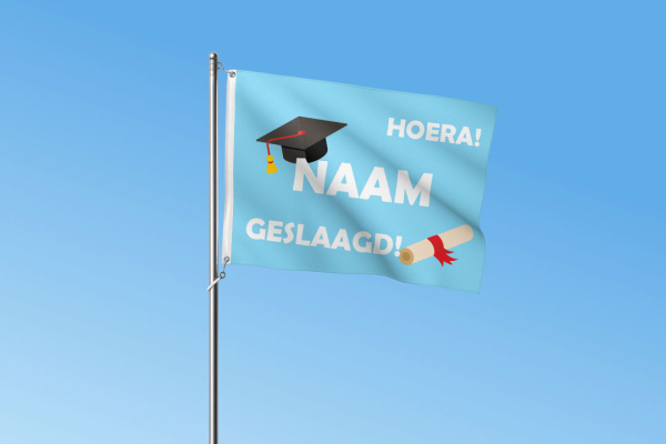 Geslaagdvlag gepersonaliseerd